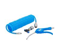 BGS 74253 | Pistola pneumatica per soffiaggio | con tubo a spirale pneumatico e connettore a T