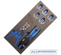 BGS Porta Attrezzi 1/3: Crimp- E Pinze Spelafili 12-tlg. - 4029