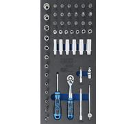 BGS Porta Attrezzi 1/3: Set Inserti Giradadi Esagonale Misura IN Pollici