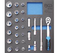 BGS Porta Attrezzi 2/3: insieme Zoccolo 12,5 MM (1/2 ") 27-tlg. - 40