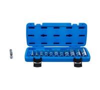 BGS 70988 | Set di chiavi a bussola speciali scanalate | Attacco da 10 mm (3/8") | 8-19 mm | 12 pz.