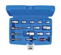 Juego de adaptadores de puntas/adaptadores de llaves de vaso | 16 piezas