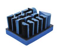 BGS 74365 | Set di blocchi abrasivi in velcro | 16 pezzi
