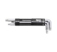 BGS Set di chiavi ad angolo, extra lunghe, con profilo a T (per Torx) con foro T10 - T50, 8pz. Quantità:1