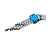 BGS Set di chiavi ad angolo, extra lunghe, con profilo a T (per Torx) con foro T10 - T50, 9pz. Quantità:1