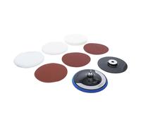 BGS Set di dischi abrasivi e lucidanti, diametro 180 mm, 8 pezzi Quantità:1