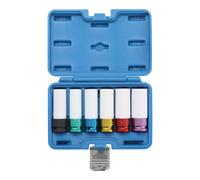 Juego de vasos de impacto con protector de plástico | entrada 12,5 mm (1/2") | 6 piezas