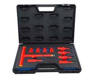 BGS Set di inserti bit VDE, azionamento quadro interno 10mm (3/8") / 12,5mm (1/2") esagono incassato 4 - 10mm, 10pz. Quantità:1