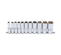 BGS Set di inserti per chiavi a bussola esagonali, azionamento quadro interno profondo 10mm (3/8"), in pollici, 11pz. Quantità:1