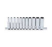 Set 11 bussole lunghe sottili con attacco da 1/4 made in Germany Cromo-vanadio