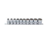 BGS Set di inserti per chiavi a bussola poligonale, azionamento quadro interno 12,5mm (1/2"), in pollici, 10pz. Quantità:1