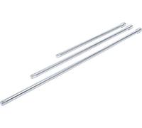 BGS Diy 92237 - Set di prolunghe | 3 pezzi | 12,5 mm (1/2") | 450/600/750 mm | Cromato lucido
