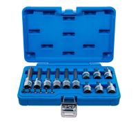 BGS 5174 | Serie di chiavi a bussola | 6,3 mm (1/4") / 12,5 mm (1/2") | profilo a T (per Torx) con alesatura | 18 pz.