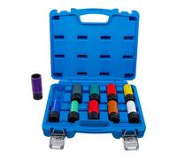 BGS Set inserti di forza, azionamento quadro interno 12,5 mm (1/2"), chiave da 15 a 24 mm e bulloni speciali per ruote, 10 pezzi Quantità:1