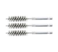 BGS 3078-13-S | Spazzola in acciaio | 3 pezzi | 13 mm | Attacco esagono esterno 6,3 mm (1/4") | Spazzole con fori | per BGS 3078