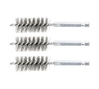 BGS 3078-19-S | Spazzola in acciaio | 3 pezzi | 19 mm | Attacco esagono esterno 6,3 mm (1/4") | Spazzole con fori | per BGS 3078