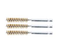 BGS technic 3078-10-M - Spazzola in ottone, 3 pezzi 10 mm con attacco esagonale da 6,3 mm (1/4")