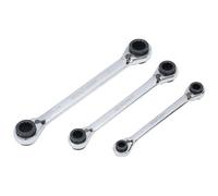 BGS Diy 6837 | Set di chiavi ad anello a cricchetto | 4 in 1 | SW 8 x 9-18 x 19 mm