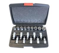 BGS Do it yourself Set di chiavi a bussola/inserto bit, azionamento esagono incassato 12,5mm profilo T (per Torx)/profilo E, 19pz. Quantità:1