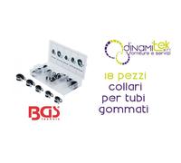 BGS14145 ASSORTIMENTO 18 PEZZI, COLLARI PER TUBI GOMMATI BGS TECHNIC