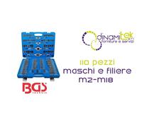 BGS1900 SET 110 PEZZI, MASCHI E FILIERE, M2-M18 BGS TECHNIC