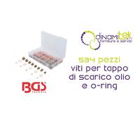 BGS8118 ASSORTIMENTO 534 PEZZI, VITI PER TAPPO DI SCARICO OLIO E O-RING BGS TECH