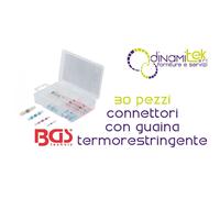 BGS85222 ASSORTIMENTO 30 PEZZI, CONNETTORI CON GUAINA TERMORESTRINGENTE BGS TECH
