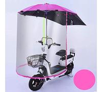 BGSFF Ombrello Universale per Scooter, Auto e Bicicletta Elettrica - Impermeabile, Pieghevole, Parasole per Pioggia e Sole - Per Mobilità