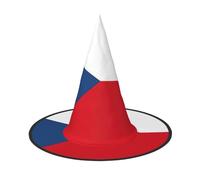 BGSHJVF Bandiera Della Repubblica Ceca Stampa Halloween Strega Cappello Cosplay Cappelli Decorazione di Halloween Accessori Costume Per Il Partito