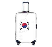 BGSHJVF Copertura elastica per valigie con stampa della mappa della Repubblica di Corea, protezione per bagagli con motivi unici, adatta a valigie da 45,7 a 81,7 cm, bianco, X-Large