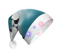 BGSHJVF Divertente cappello di Natale con stampa di delfino che ti guarda, cappello di Babbo Natale per adulti unisex, spesso berretto natalizio per feste di Capodanno