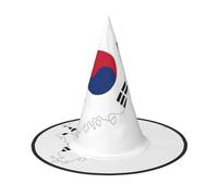 BGSHJVF Repubblica Della Corea Bandiera Mappa Stampa Halloween Cappello Strega Cosplay Cappelli Decorazione di Halloween Accessori Costume Per Il Partito