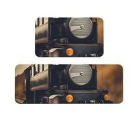 BGSHJVF Set di 2 tappetini da cucina con stampa locomotiva, lavabili, per la decorazione della casa, accessori da cucina