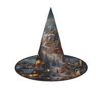BGSHJVF Stampa di Natale Cappello da strega di Halloween Cappelli Cosplay Decorazione di Halloween Accessori del costume per la festa di Halloween