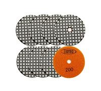 BGTEC 100mm Set di Tamponi Diamantati a Secco 8 pezzi #200 Kit di Tamponi per Granito, Marmo, Pietra, Quarzo, Piastrelle, Bordi del Pavimento in Cemento, Lucidatura del Controsoffitto