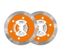 BGTEC 2x Disco Diamantato for Ceramica, per Pietra, Piastrelle, Ceramica, Ø 75 x 10 x 8 mm, Accessori per Smeriglatrici Angolari