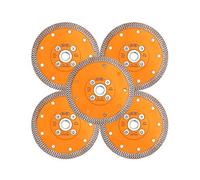 BGTEC 5 pezzi 115MM X Disco da taglio con lama diamantata turbo a rete con flangia M14 per piastrelle in ceramica e marmo