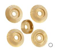 BGTEC Disco Abrasivo per Legno - 5 Pezzi 100MM*4+75MM*1 Mola per Intaglio, Modellatura, Levigatura e Lucidatura - Disco Raspa per Smerigliatrice