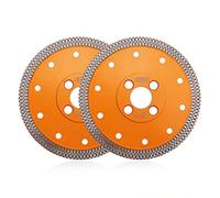 BGTEC Disco da Taglio con Lama Diamantata Turbo Mesh 125mm X per Piastrelle in Ceramica Porcellana Marmo 2 Pezzi