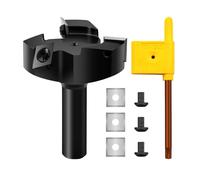 BGTEC Fraise Defonceuse，CNC Spoilboard Surface Gambo da 12.7 mm, diametro di taglio 50 mm per la lavorazione superficiale del legno