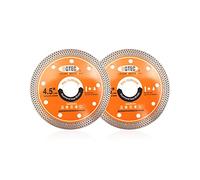 BGTEC - Lama diamantata super sottile per piastrelle con bordo in rete, 2 pezzi, 115 mm x pergolato da 22,23 mm, disco da taglio per taglio a secco o a umido, porcellana, ceramica, marmo granito