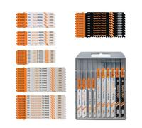 BGTEC Set 50 Lame per Seghetto Alternativo, Attacco a T, HCS/HSS | 6 modelli per tagli rapidi e precisi su Legno, MDF, Plastica, PVC, Alluminio e Metalli sottili