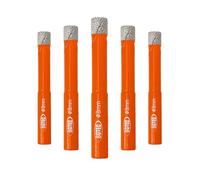 BGTEC - Set di punte diamantate per trapano a secco, 5 pezzi, 5/16", 8 mm, per granito, marmo, muratura, cemento, piastrelle/ceramica, vetro, plastica dura, kit di punte diamantate brasate sottovuoto