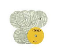 BGTEC Tamponi di Lucidatura a Umido Diamantati da 100 mm per Marmo Granito 7 pezzi # 100