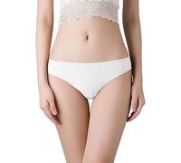 bgyujn Biancheria intima senza cuciture seta ghiaccio donna sexy pizzo perizoma vita bassa, pantaloni t intimo ragazzi 98 cotone biologico, bianco, Taglia unica