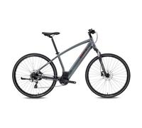 Bh atom cross bicicletta elettrica ibrida shimano acera 8s 500 wh 700 mm grigio plata