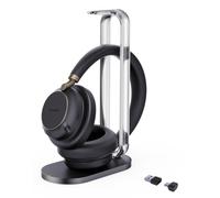 Cuffia con microfono Yealink BH76 Plus + Charging Stand Teams USB-C/A Auricolare Wireless A Padiglione Musica e Chiamate USB Type-C / Type-A Bluetooth Base di ricarica Nero [1208699]