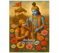 Bhagavad Gita Lined Notebook Journal with Quotes 120 Pages 8.5x11 inches