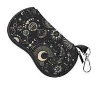 BHAHB Custodia per occhiali da sole Custodia per occhiali da sole Custodia per occhiali con cerniera in morbido neoprene leggero con clip da cintura in metallo carino estetico donne uomini