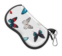 BHAHB Custodia per occhiali da sole Custodia per occhiali da sole Custodia per occhiali con cerniera in morbido neoprene leggero con clip da cintura in metallo carino estetico donne uomini